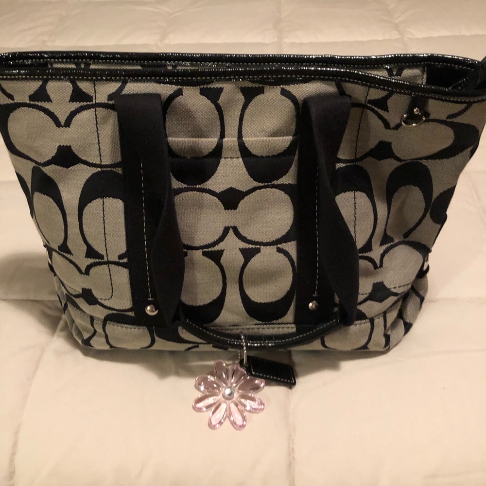 Black and White Coach bag